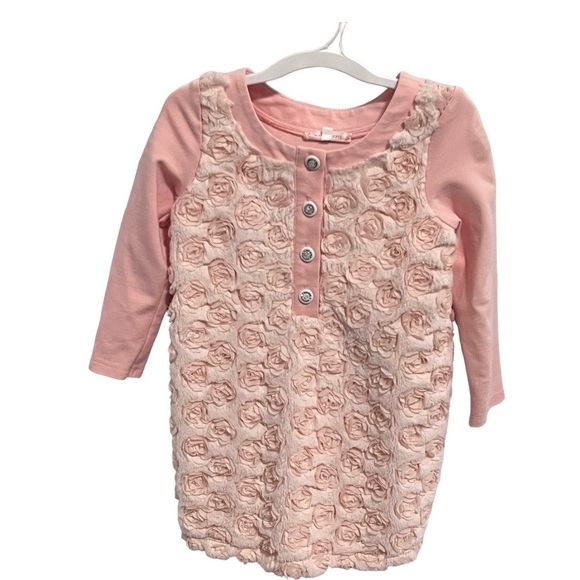 Baby Sara Pink Rosette dress - Picture 4 of 6